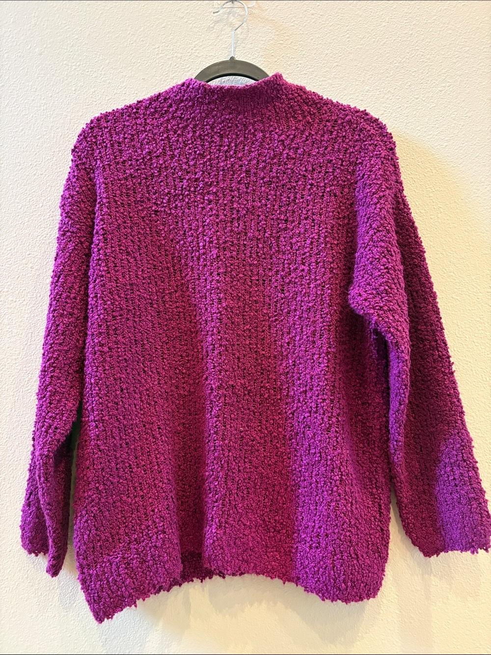 Coldwater Creek Women's Cozy Bouclé Mock Neck Sweater in Magenta